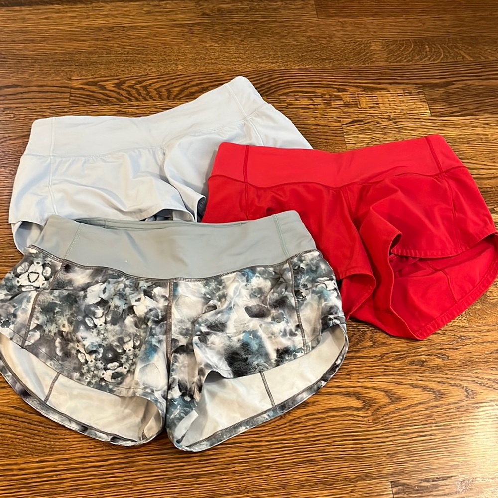 3 pairs of lululemon shorts